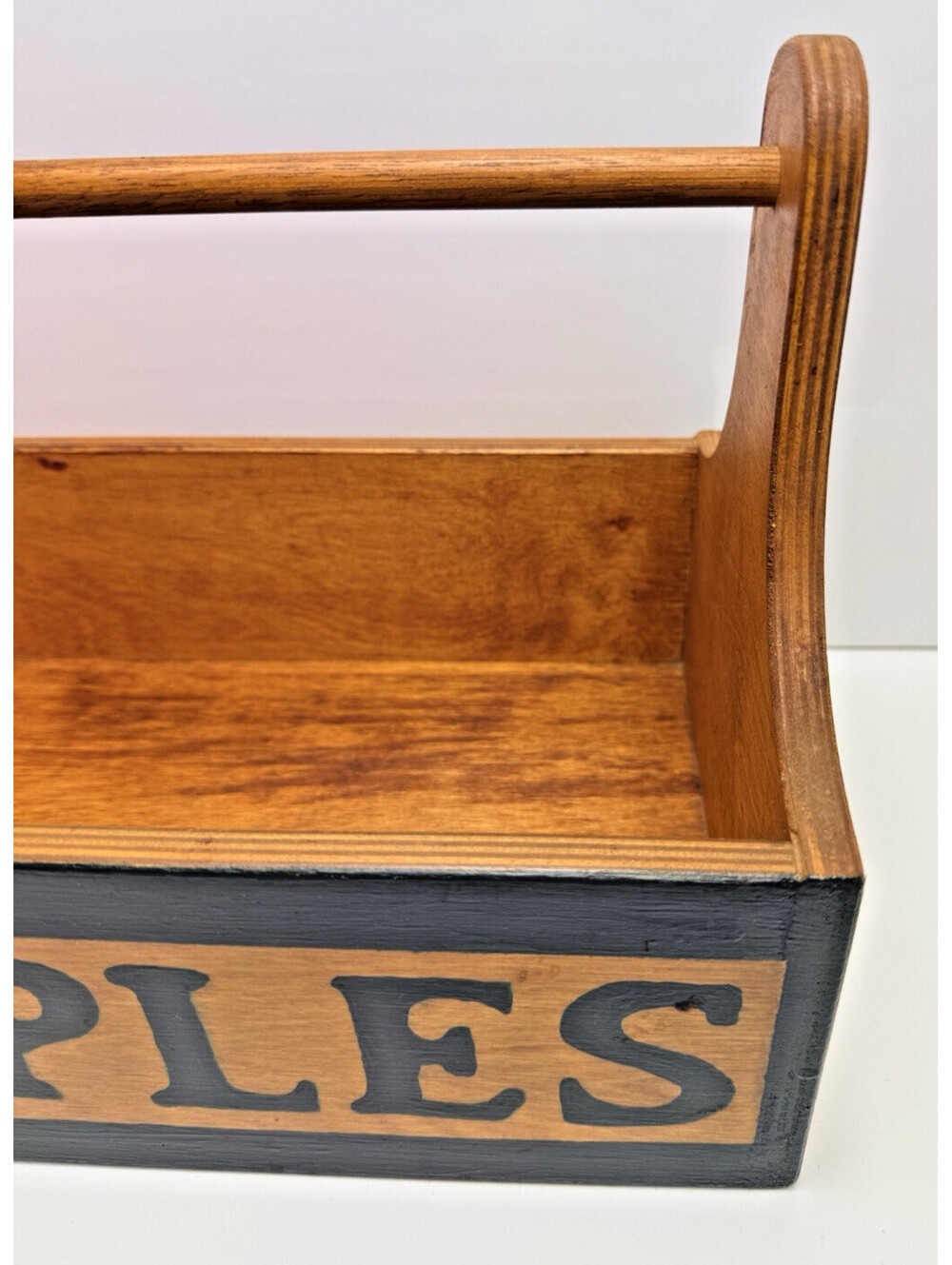 Rustic Handmade APPLES Wood Tool Box Style Rustic County Fall Porch Decor - Picture 6 of 10
